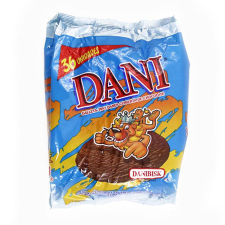 Imagen de Galleta Tipo Danés Cubierta De Chocolate Danibisk 396 Gr.