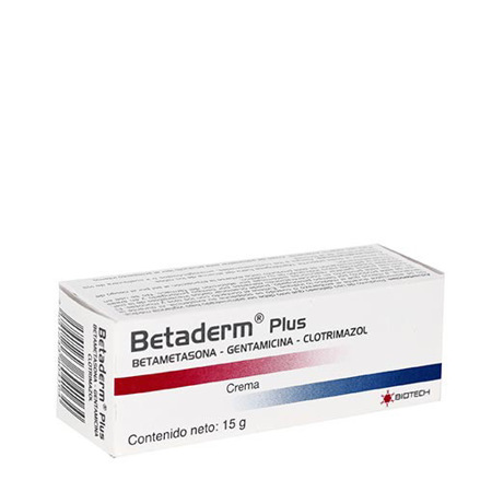 Imagen de Betametasona + Gentamicina + Clorimazol Betaderm Plus Crema 15G