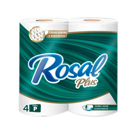 Imagen de Papel Higiénico 215 Hojas Rosal (4 Unidades).
