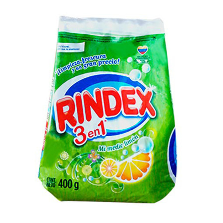 Imagen de Detergente En Polvo Limón Rindex 400 Gr.