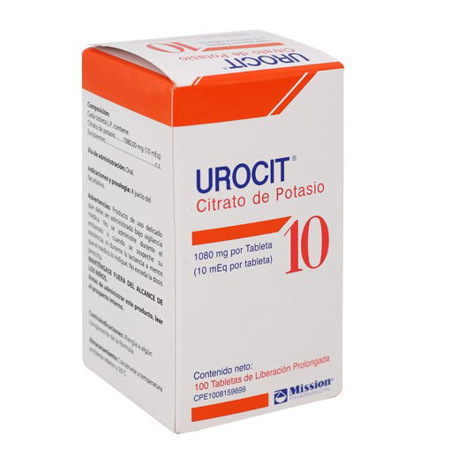 Imagen de Citrato De Potasio Urocit Tab. Lp 1080Mg X100