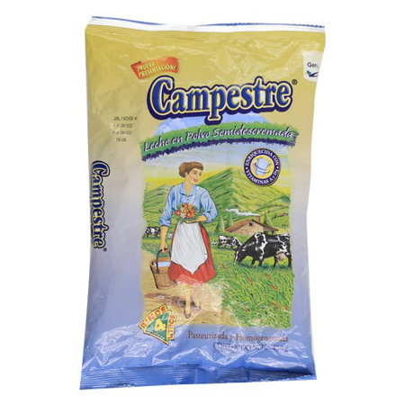 Imagen de Leche Semidescremada Campestre 450 Gr.