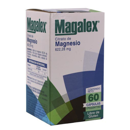 Imagen de Magnesio Magalex Cap. 622,28Mg X60