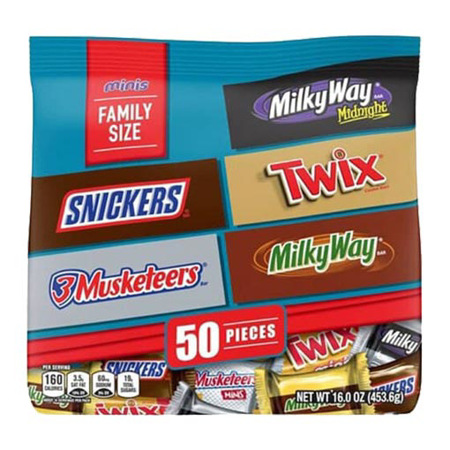 Imagen de Chocolate  Mini Mix Variety Family Size 50 Und 453,6 Gr
