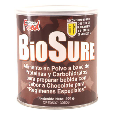 Imagen de Proteina Biosure 400G Choco.