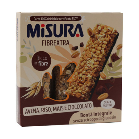 Imagen de Barra De Cereal Con Avena, Arroz, Maíz Y Chocolate Misura 81 Gr.