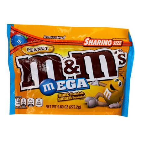 Imagen de Chocolate Peanut Mega M&M's 272,2 Gr.