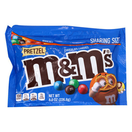 Imagen de Chocolate con Pretzel M&M's 226,8 Gr.