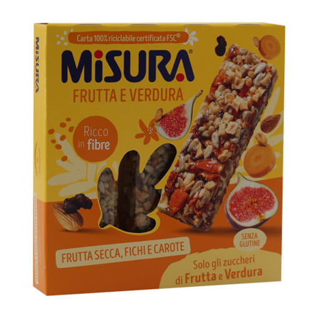 Imagen de Barra De Cereal Con Frutos Secos, Higos Y Zanahoria Misura 81 Gr.