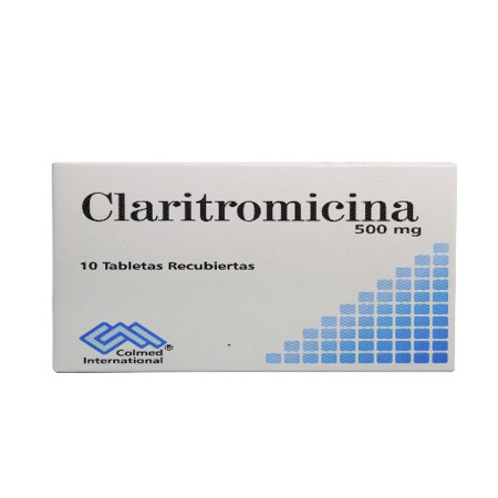 Imagen de Claritromicina Tab. 500Mg X10 Colmed