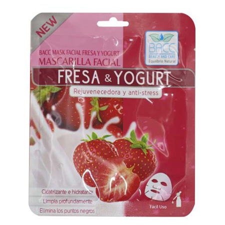 Imagen de Mascarilla Con Yogurt Y Fresa  Facial Bacc (Unidad).