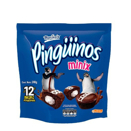 Imagen de Ponqué Pingüinos Minix Marinela 240 Gr.