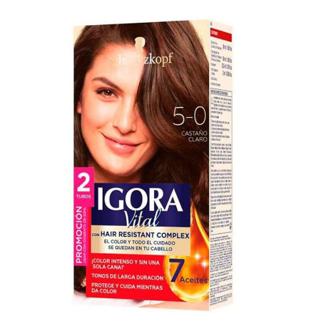 Imagen de Tinte Castaño Claro 5,0 Igora Vital.