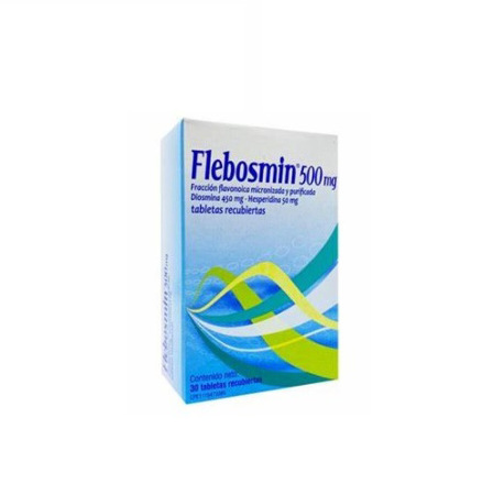 Imagen de Diosmina Hesperidina Flebosmin Tab. 500Mg X30