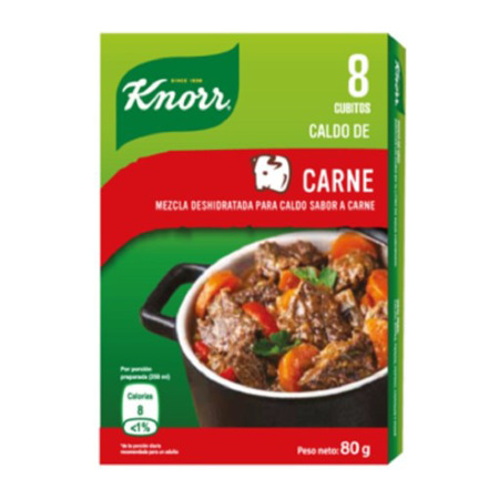 Imagen de Caldo Deshidratado De Carne Knorr (8 Unidades).