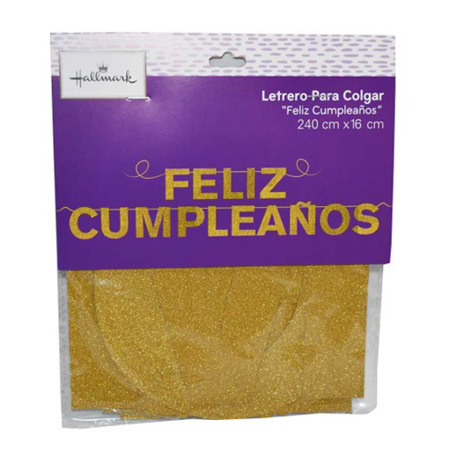 Imagen de Banderín Oro Escarchado 240 Cm Hallmark.