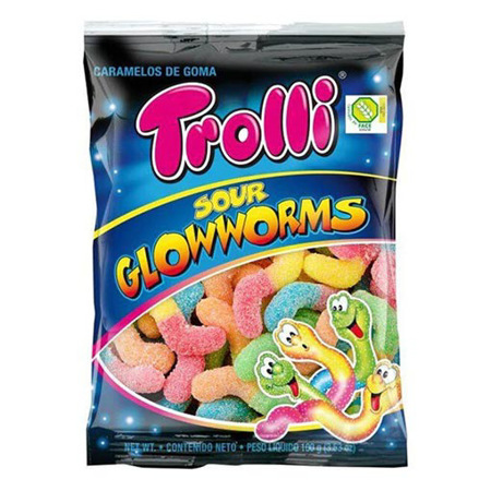 Imagen de Gomita Trolli Sour Glowworms 100 Gr