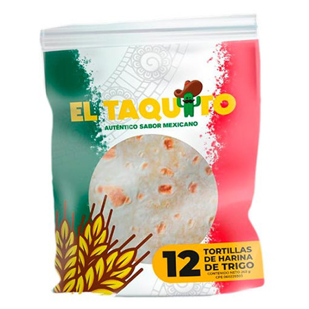 Imagen de Tortilla De Harina De Trigo El Taquito 265 Gr