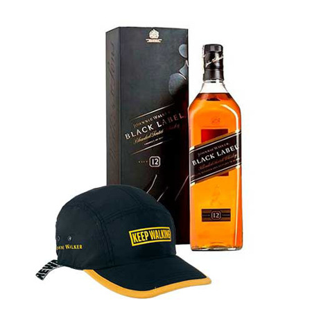Imagen de Whisky Johnnie Walker Black Label 0.75L + Gorra