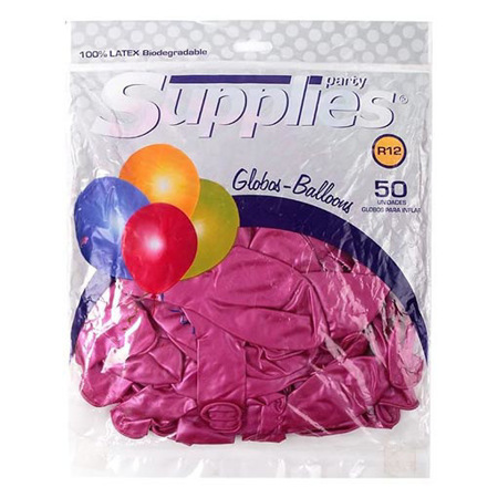 Imagen de Globo Estándar Fucsia 12" Supplies 50Und