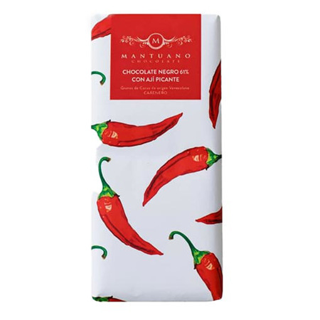 Imagen de Chocolate Mantuano Oscuro 62% Ají Picante 80Gr