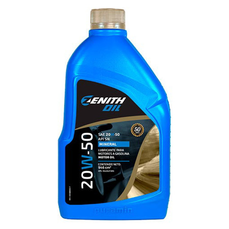 Imagen de Aceite Zenith 20w-50 Mineral Para Motores A Gasolina 946 Ml