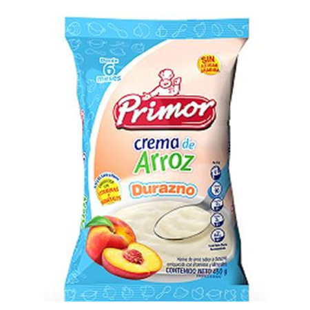 Imagen de Crema De Arroz Durazno Primor 450Gr