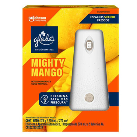 Imagen de Ambientador Glade Mighty Mango + Repuesto 270 Ml