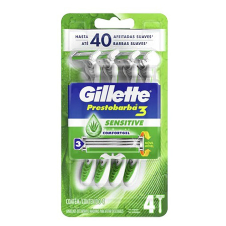 Imagen de Afeitadora Gillette Sensecare 3 Hojas 4 Und