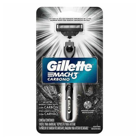 Imagen de Afeitadora Gillette Mach 3 Carbono 1 Und