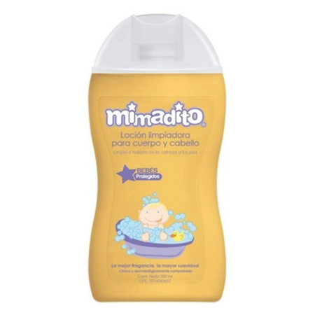 Imagen de Loción Limpiadora Para Cuerpo Y Cabello Mimadito 200 Ml.