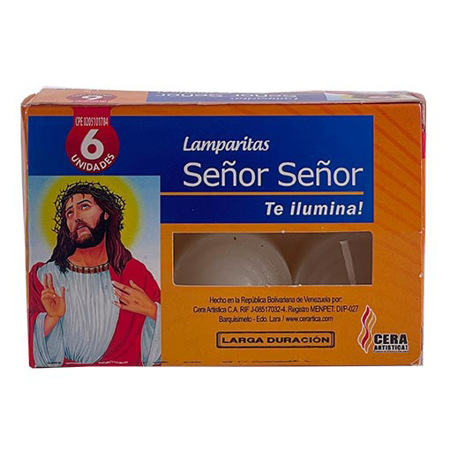 Imagen de Set De Vela Señor Señor Lamparita  X 6und