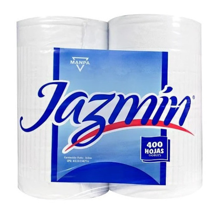 Imagen de Papel Higienico Jazmin 400 Hojas 4 Und