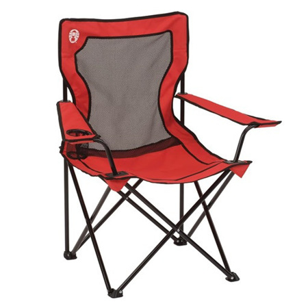 Imagen de Silla Coleman Plegable Quad Malla Ancha Rojo