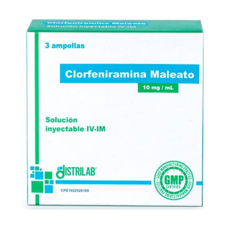 Imagen de Clorfeniramina Maleato Ampolla 10 Mg / Ml X1 Distrilab