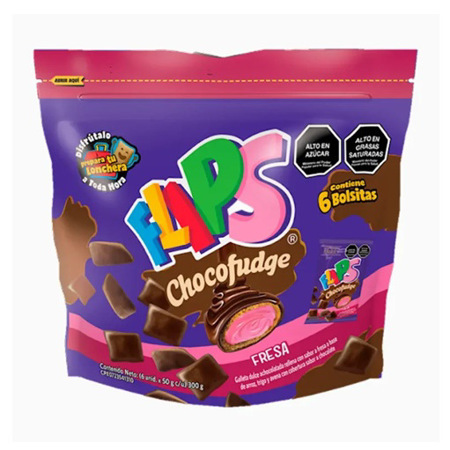 Imagen de Cereal Flips Chocofudge Fresa 50Gr 6 Und