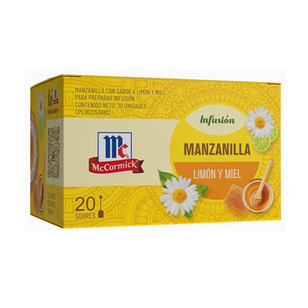 Imagen de Infusión Manzanilla Limón y Miel McCormick 20 Und