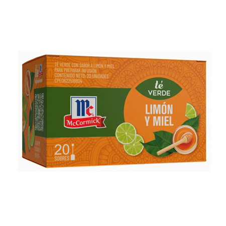 Imagen de Te Verde Limón y Miel McCormick 20 Und