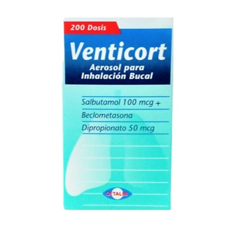 Imagen de Venticort Salbutamol+Beclometasona Inhalador 100/50Mcg 200Dosis Oftalmi