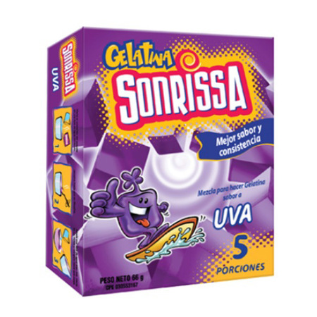 Imagen de Gelatina Sonrissa Uva 66G