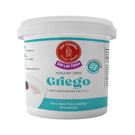Imagen de Yogurt Firme Del Castillo Griego Sin Lactosa 500 Gr