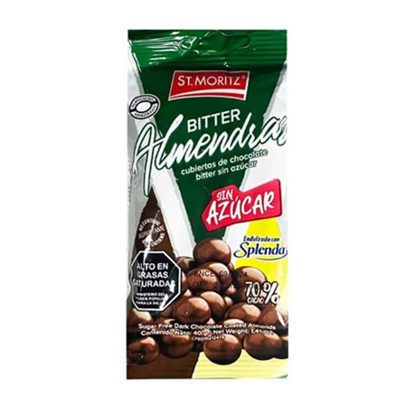 Imagen de Almendra Bitter Sin Azúcar St.Moritz 40 Gr.