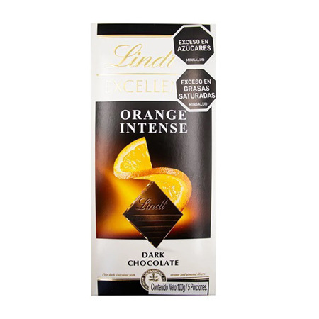 Imagen de Chocolate Barra Lindt Orange Intense 100g