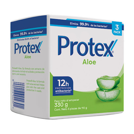 Imagen de Jabón Barra Protex Aloe 110g 3Und