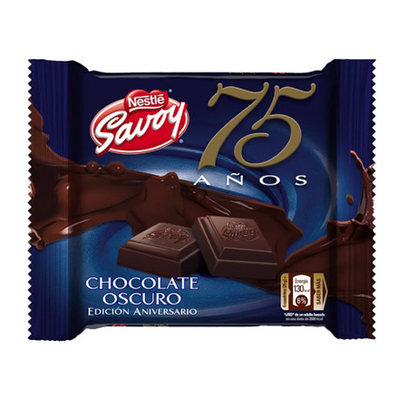 Imagen de Chocolate Oscuro 75 Años Savoy 100 Gr.