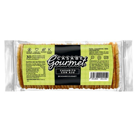 Imagen de Casabe Casabegourmet Con Ajo 30 Und