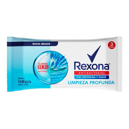 Imagen de Jabón Barra Rexona Antibacterial Limpieza Profunda 110g
