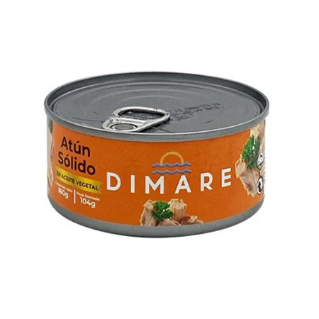 Imagen de Atún Entero En Aceite Vegetal Dimare 160gr