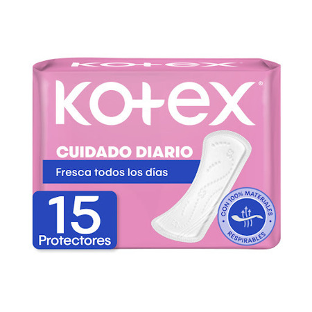 Imagen de Protectores Diarios Kotex (15 Unidades).