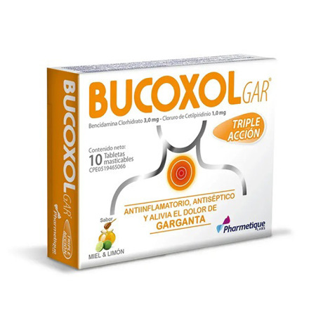 Imagen de Bucoxol Miel Y Limón Bencidamina + Cetilpiridinio 3mg/1mg x 10 Tabletas – La Santé